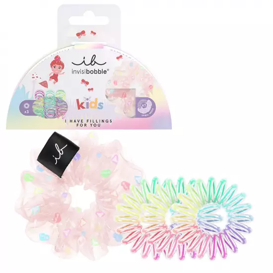 Invisibobble Kids Set, accessoires coiffure pour enfants, confort et style sans abîmer les cheveux